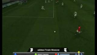 preview picture of video 'pes09 nice goal pro evolution soccer 2009 goal Cristiano Ronaldo Nani'