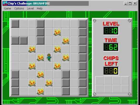 Chip's Challenge 1 Level 10 (Brushfire) - 51 seconds