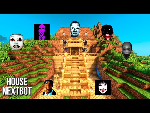 SURVIVAL HOUSE WITH 100 NEXTBOTS in Minecraft - Gameplay - Coffin Meme