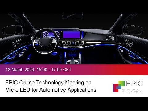 EPIC Online Technology Meeting on Micro LED for Automotive Applications