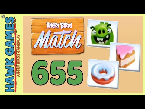 Angry Birds Match ⭐ Level 655 - Walkthrough, No Boosters