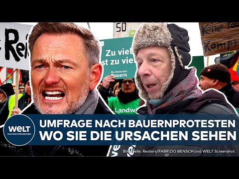 Video Thumbnail: BAUERN-WUT: Straßenumfrage zu Bauernprotest "Schuld der Ampel zu geben ist sehr einfach" Ihre Stimme