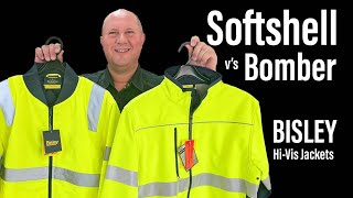 Bisley BJ6059T Softshell v BJ6730T Bomber Hi-Vis Jacket, SafetyQuip Australia