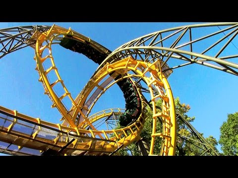 Off-ride footage of a Loch Ness Monster train