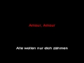 Rammstein - Amour (instrumental with lyrics)