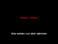 Rammstein - Amour (instrumental with lyrics) 