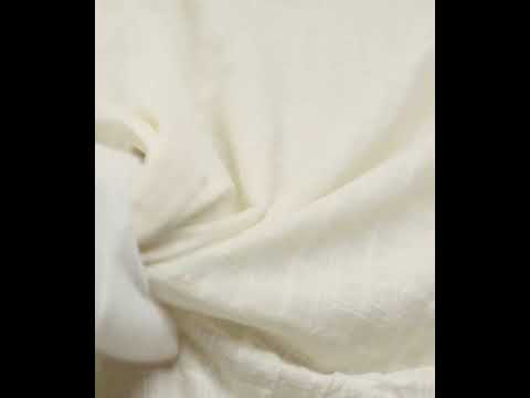 Check White Pure Cotton 90 GSM Fabric - Bleached White & Dyeable — video