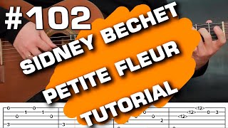 Petite Fleur Sidney Bechet acoustic guitar cover tutorial tabs (guitarclub4you)