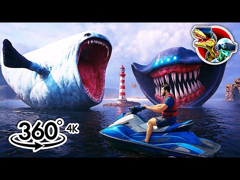 360 Bloop, El Gran Maja, Leviathan & Julia Beast Sea Monster and Jet Ski Adventure | 360 video 4K
