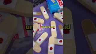 COMO FAZER BAND-AID DE BOLACHA WAFER? 🩹 #shorts #curiosidades #diy