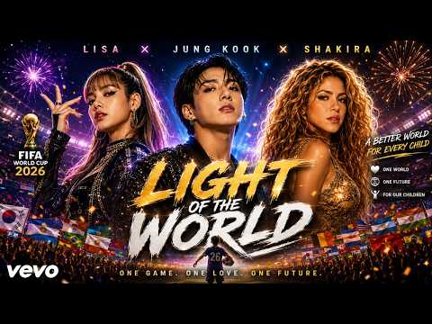 Shakira, LISA & Jung Kook – LIGHT OF THE WORLD | FIFA World Cup Anthem 2026 | World Cup Party Song