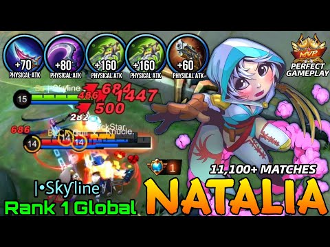 11,100+ Matches Natalia High Physical ATK Build! - Top 1 Global Natalia by |•Sƙƴline ♬ - MLBB