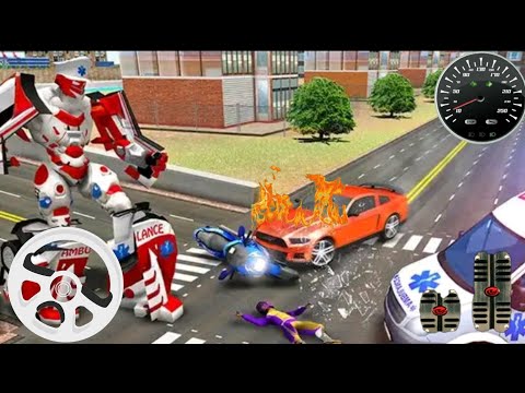 Ambulance Robot City Rescue Simulator || Transformation Van Emergency Drive || Android GamePlay #1