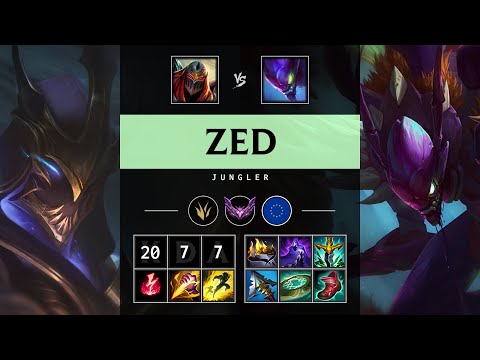 Zed Jungle vs Kha'Zix: Legendary - EUW Master Patch 14.20