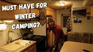 Baking Banana Bread During A SNOW STORM In My Cozy Truck Camper