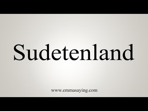 Part of a video titled How To Say Sudetenland - YouTube
