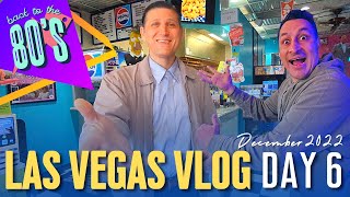 Las Vegas Vlog | Day 6 | Back to the 80's Cafe 🕺 | Wynn | Resorts World | El Cortez | Plaza