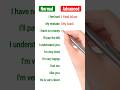 Normal English Vs Advanced English Sentences Shorts English