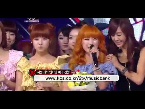110211 Music Bank - Today's Winner @ SECRET (시크릿)