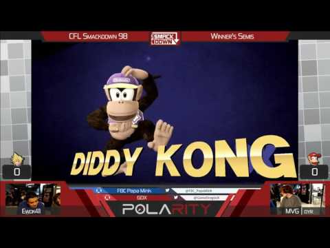 CFL Smackdown 98 WiiU - MVG Dyr (Diddy Kong) vs Ewok41 (Cloud) - Winners Semis