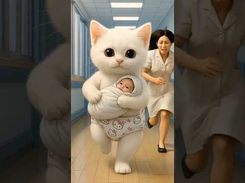 Cute Kitty Love Baby 🐱 Funny AI Cat Cartoon Video