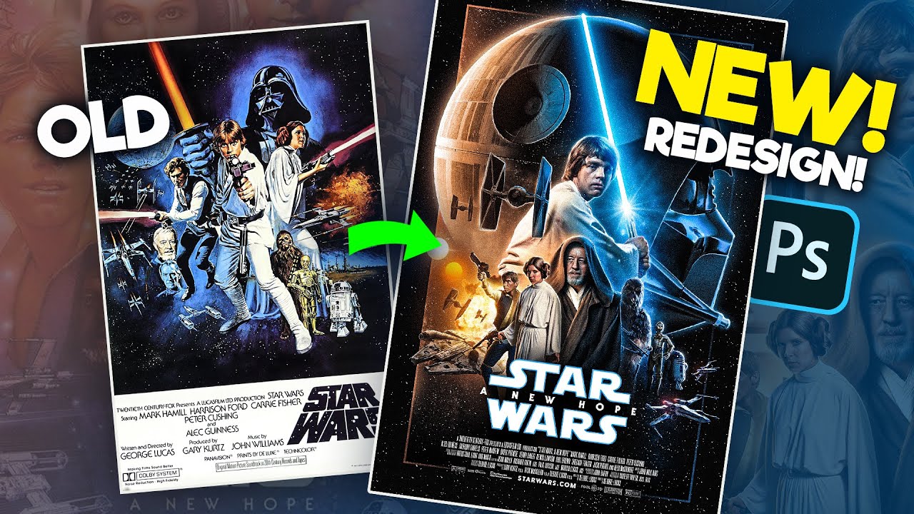 How I remade Star Wars: A New Hope's Poster! (Photoshop)