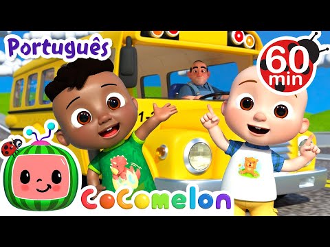 Capa de As Rodas do Ônibus! | 1 HORA DE COCOMELON BRASIL | Músicas Infantis e Desenhos Animados em Português