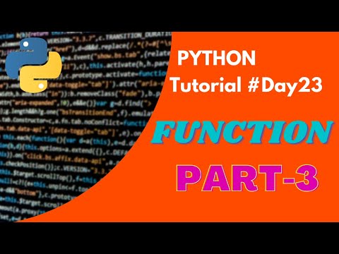 Python Tutorial Day23 Python Function Part 3 Python For Beginners Code With Subbu