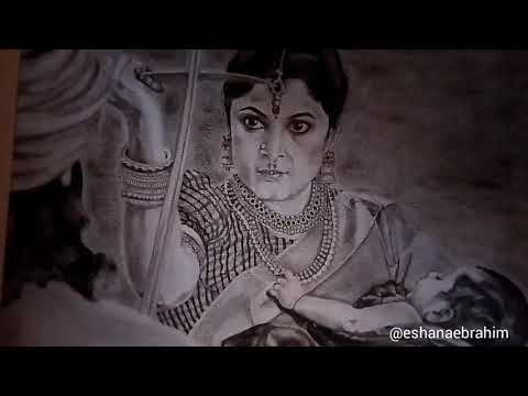 Remya Krishnan as Shivagami drawing - Bahubali