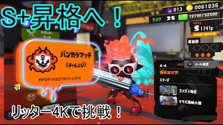 【スプラトゥーン3】鈍打、S+目指すってよ【バンカラマッチ】【ガチエリア】【リッター4K】