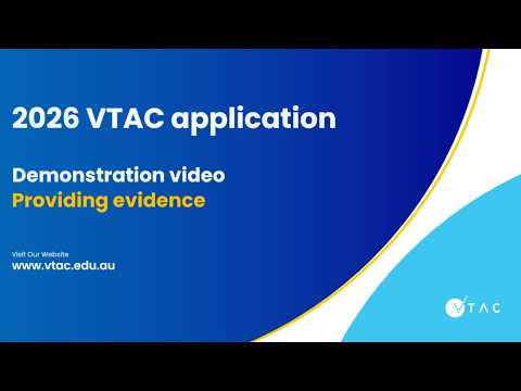 2026 Vtac Application Demonstration Providing Evidence