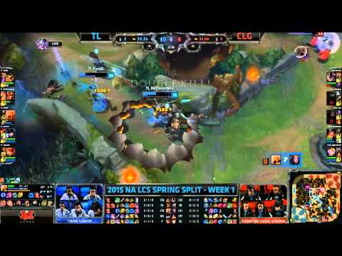Team Liquid Fenix Azir outplaying CLG Link LeBlanc - TL vs CLG Game 1 (NA LCS Spring 2015)