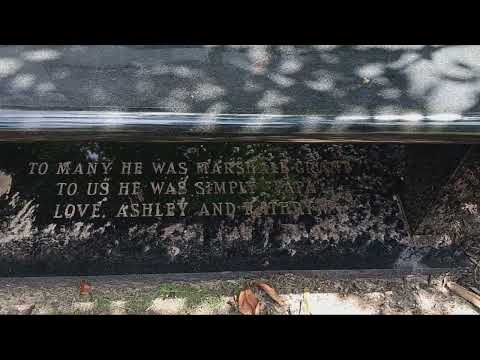 the grave marker for Marshall Grant the Bass original bass player for Johnny Cash