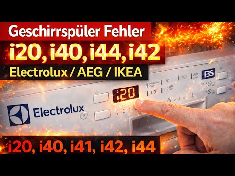Geschirrspüler Fehler i20, i40, i44 beheben 🔧 Electrolux, AEG & IKEA
