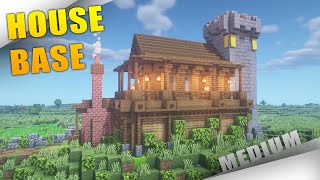 Minecraft: How To Build a Base/House with Tower TUTORIAL