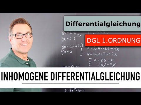 Wie löse ich eine Inhomogene Differentialgleichung 1. Ordnung? | allgemeine | partikuläre Lösung