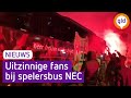 Fans van NEC onthalen de spelers na eclatante zege op Almere