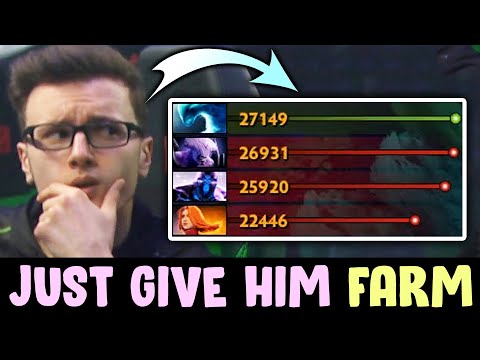 Just give Miracle FARM — outfarming 3 enemy cores