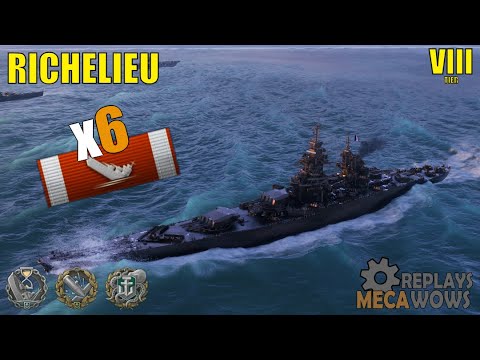 Richelieu 6 Kills & 196k Damage | World of Warships Gameplay