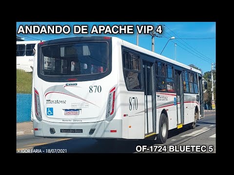Andando de Caio Apache Vip 4 OF-1724 BlueTec 5 da Auto Ônibus Moratense - 870 (PARTE 1)