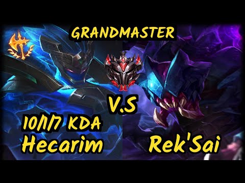 OPT Meteos (HECARIM) vs REK'SAI - 10/1/7 KDA JUNGLE GAMEPLAY - NA Ranked GRANDMASTER v9.7