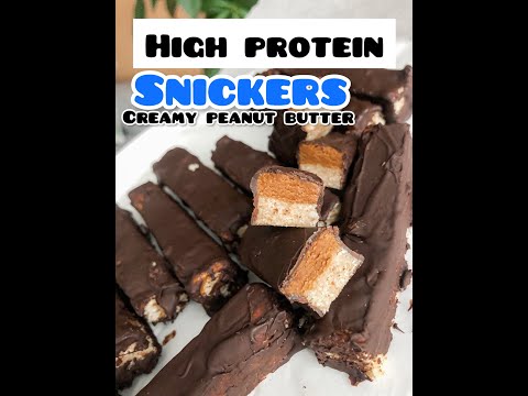 EASY QUICK high protein SNICKERS bar | how to make Snickers Creamy Peanut Butter