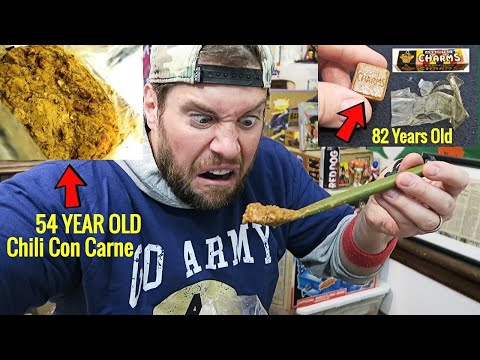 What Happens When You Eat a 54 Year Old "Chili" Dinner & 82 Year Old "Candy" Dessert? | L.A. BEAST