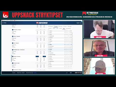 Uppsnack Stryktipset Söndag 4/1 🔥 » Tips & Förslag Weimer, Limpar & Bosse