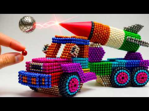 🚀 DIY Magnetic Balls Missile Truck | Step-by-Step Build Guide! ASMR | My Magnet #art