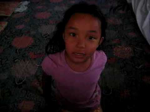 bbgrl singing her da alphabets