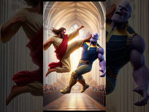Jesus vs Thanos vs Satan, Joker, Valak, Voldemort, Hulk #marvel #shorts