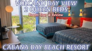 Cabana Bay Beach Resort, Volcano Bay View 2 Queen Beds Room, Tour & Review!