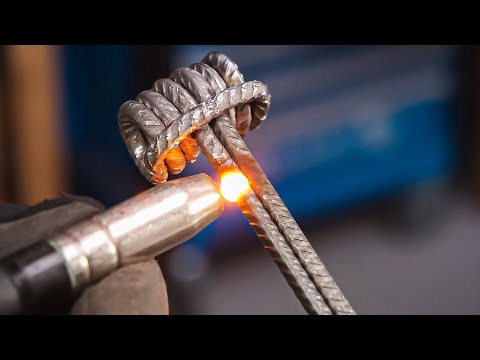 Bending Rebar to Make a Knot #shorts