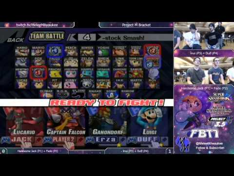 FBT7 - Handsome Jack (P1) + Fade (P2) vs Inui (P3) + Duff (P4) - Project M Winner's Quarters
